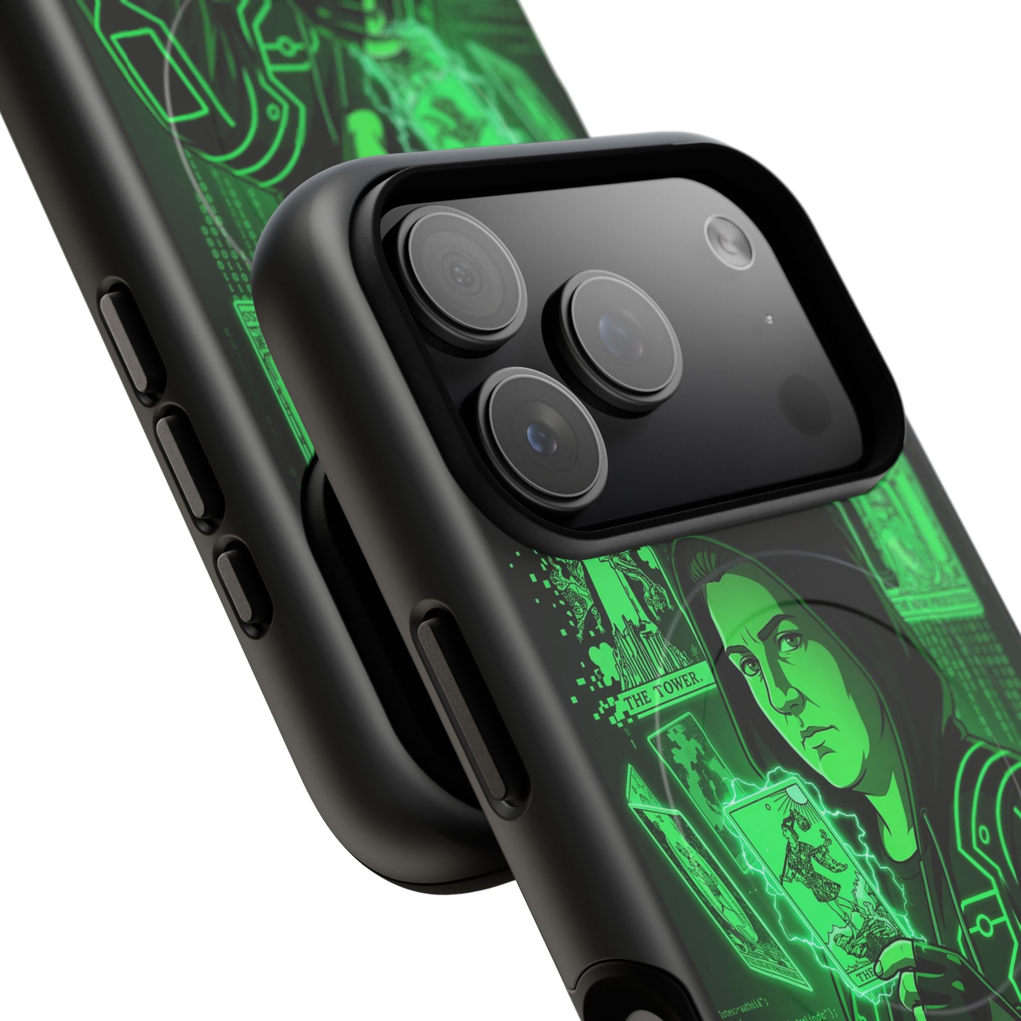 Cyberpunk Phone Case — "CYPHER SAGE" Tough Magnetic iPhone Case