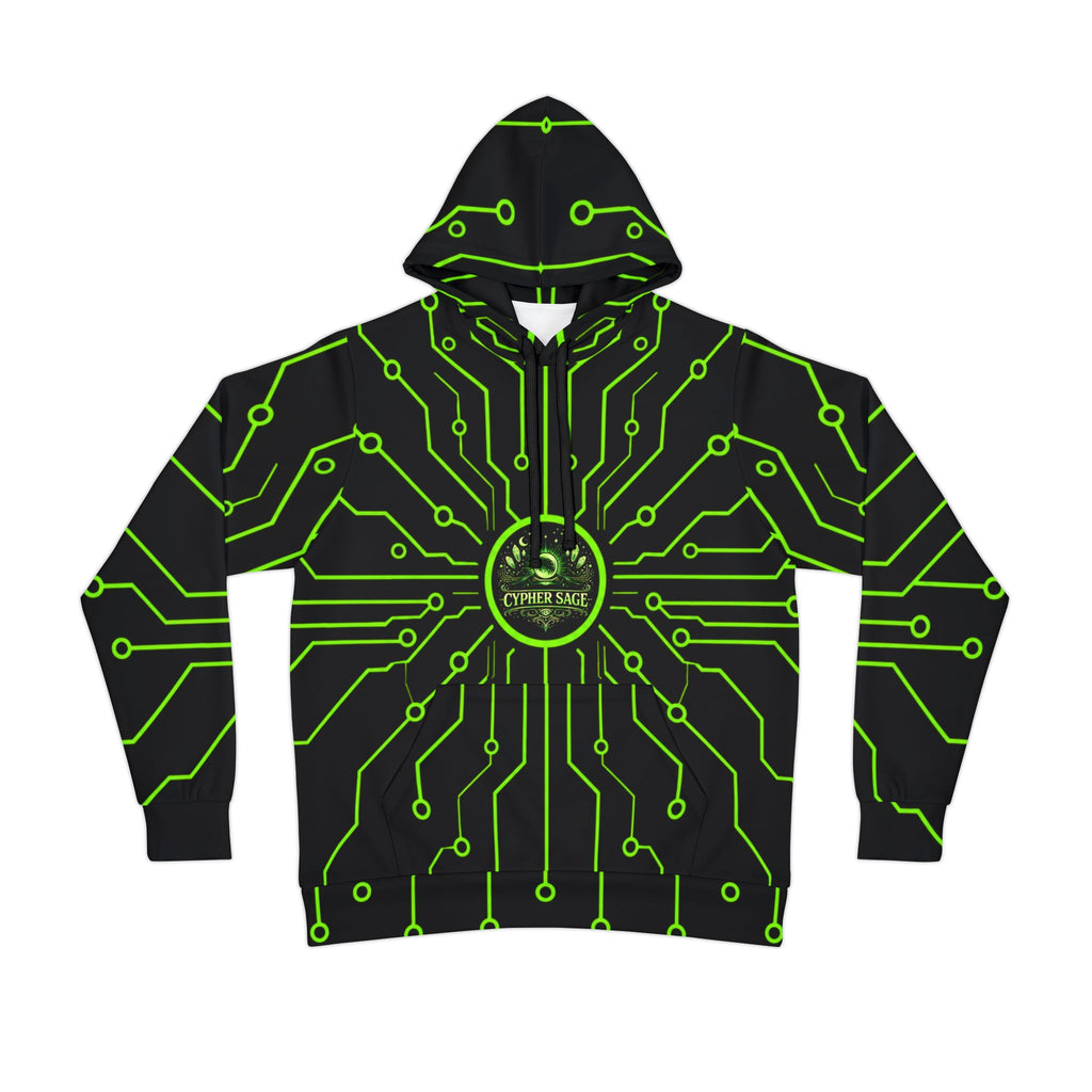 Cypher Sage - Circuitboard — All-Over Print Athletic Hoodie