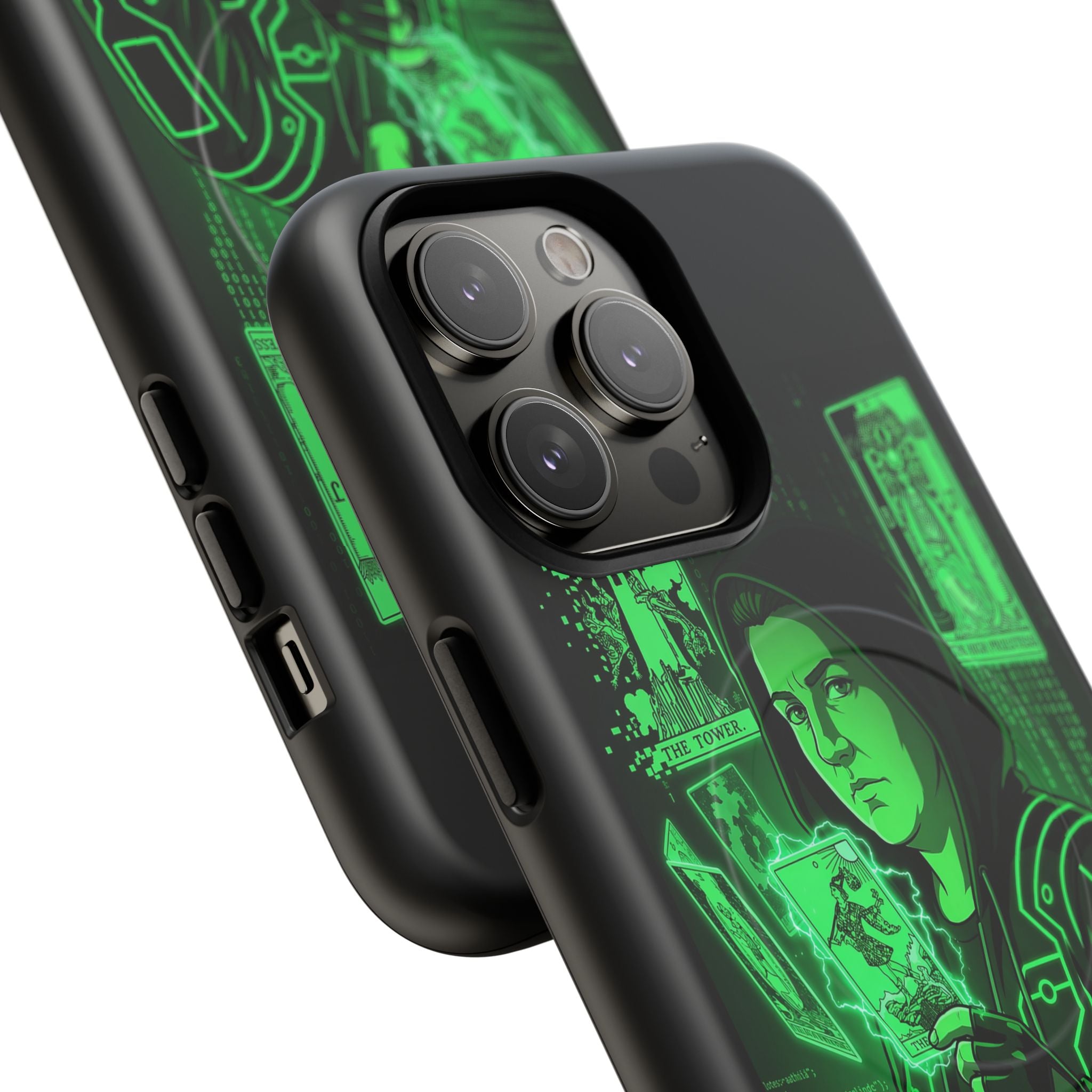 Cyberpunk Phone Case — "CYPHER SAGE" Tough Magnetic iPhone Case