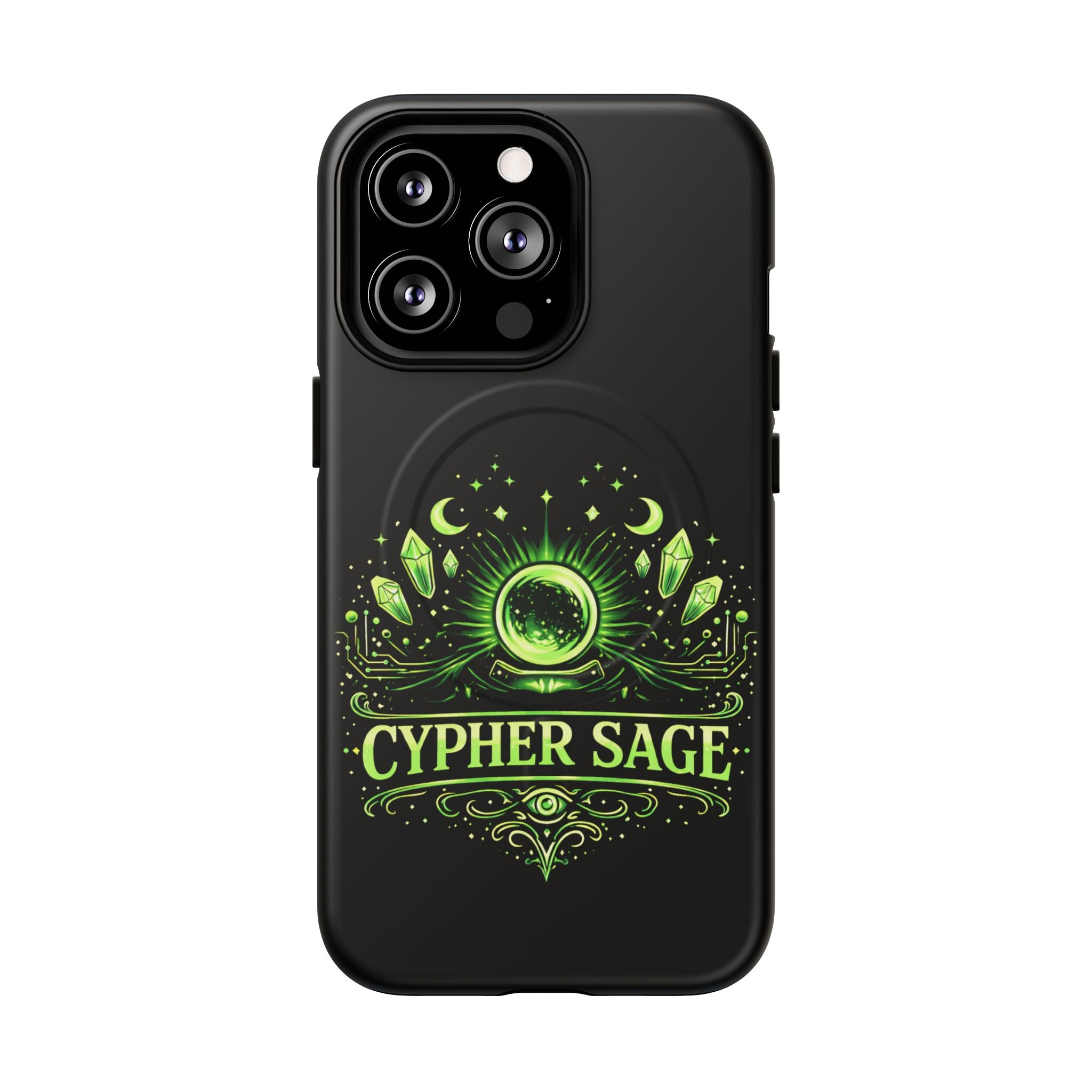 Cyberpunk Phone Case — "CYPHER SAGE" Tough Magnetic iPhone Case