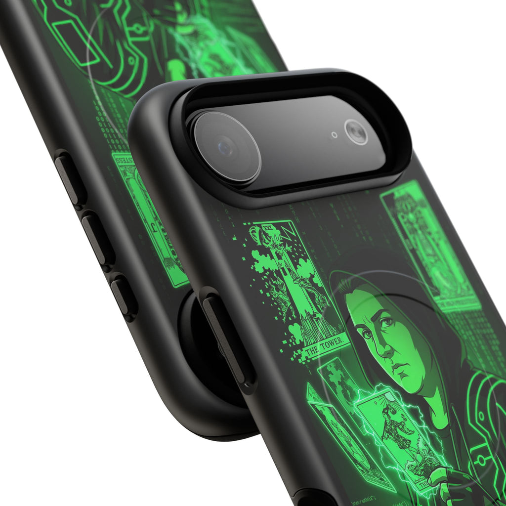 Cyberpunk Phone Case — "CYPHER SAGE" Tough Magnetic iPhone Case