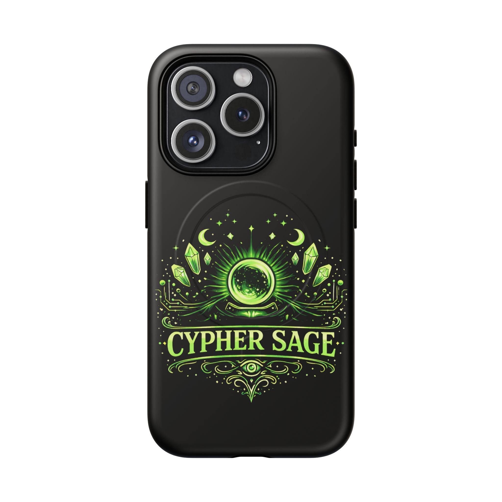 Cyberpunk Phone Case — "CYPHER SAGE" Tough Magnetic iPhone Case