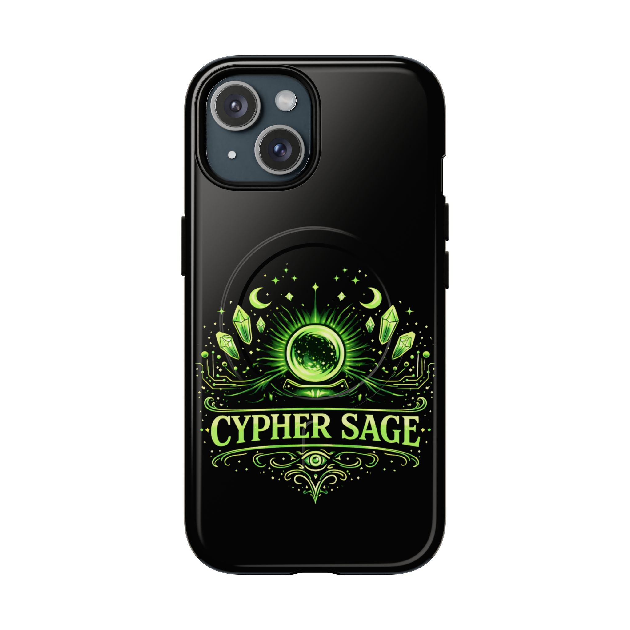 Cyberpunk Phone Case — "CYPHER SAGE" Tough Magnetic iPhone Case