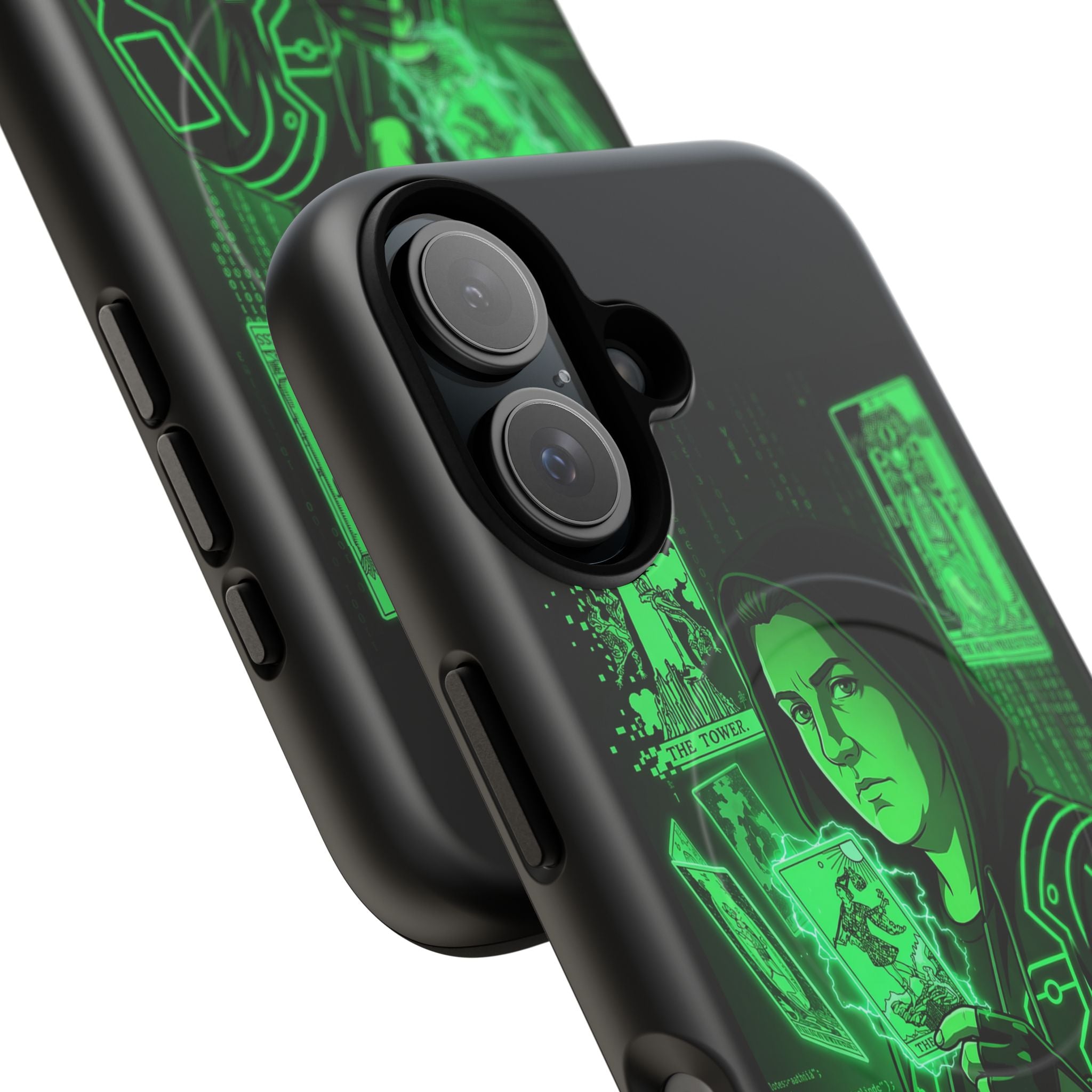 Cyberpunk Phone Case — "CYPHER SAGE" Tough Magnetic iPhone Case