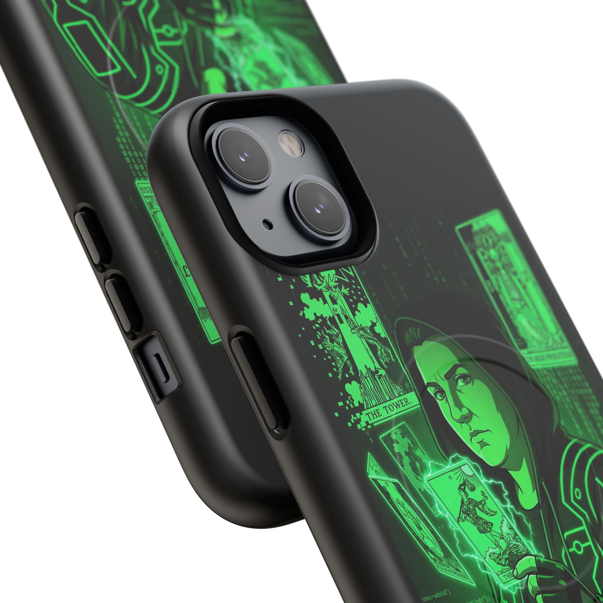 Cyberpunk Phone Case — "CYPHER SAGE" Tough Magnetic iPhone Case