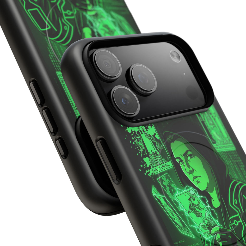 Cyberpunk Phone Case — "CYPHER SAGE" Tough Magnetic iPhone Case