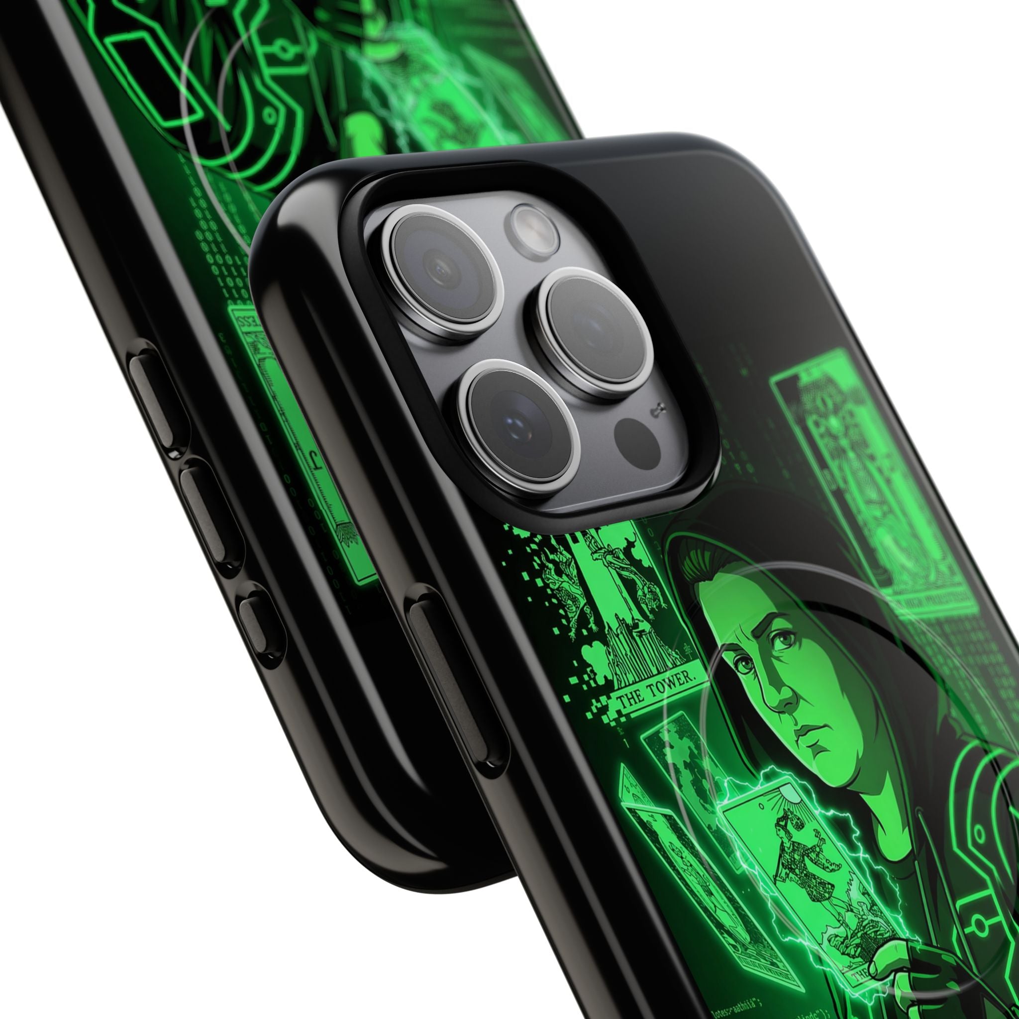 Cyberpunk Phone Case — "CYPHER SAGE" Tough Magnetic iPhone Case