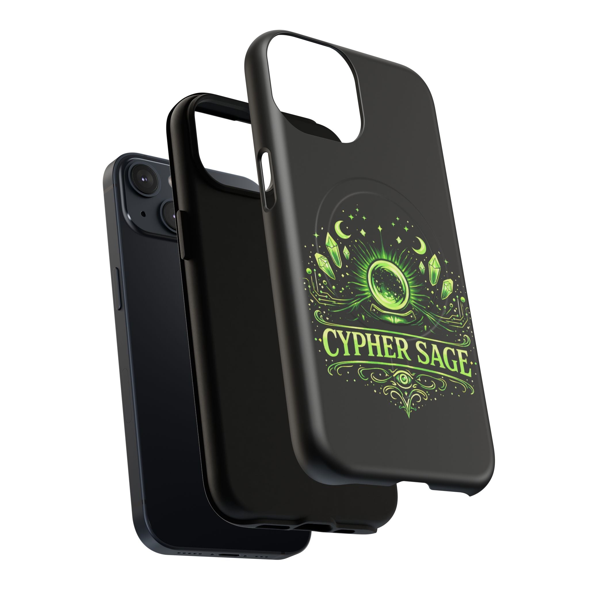 Cyberpunk Phone Case — "CYPHER SAGE" Tough Magnetic iPhone Case