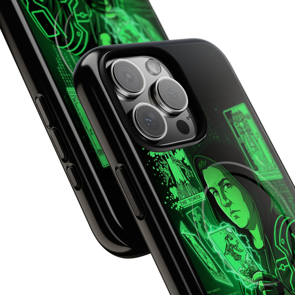 Cyberpunk Phone Case — "CYPHER SAGE" Tough Magnetic iPhone Case
