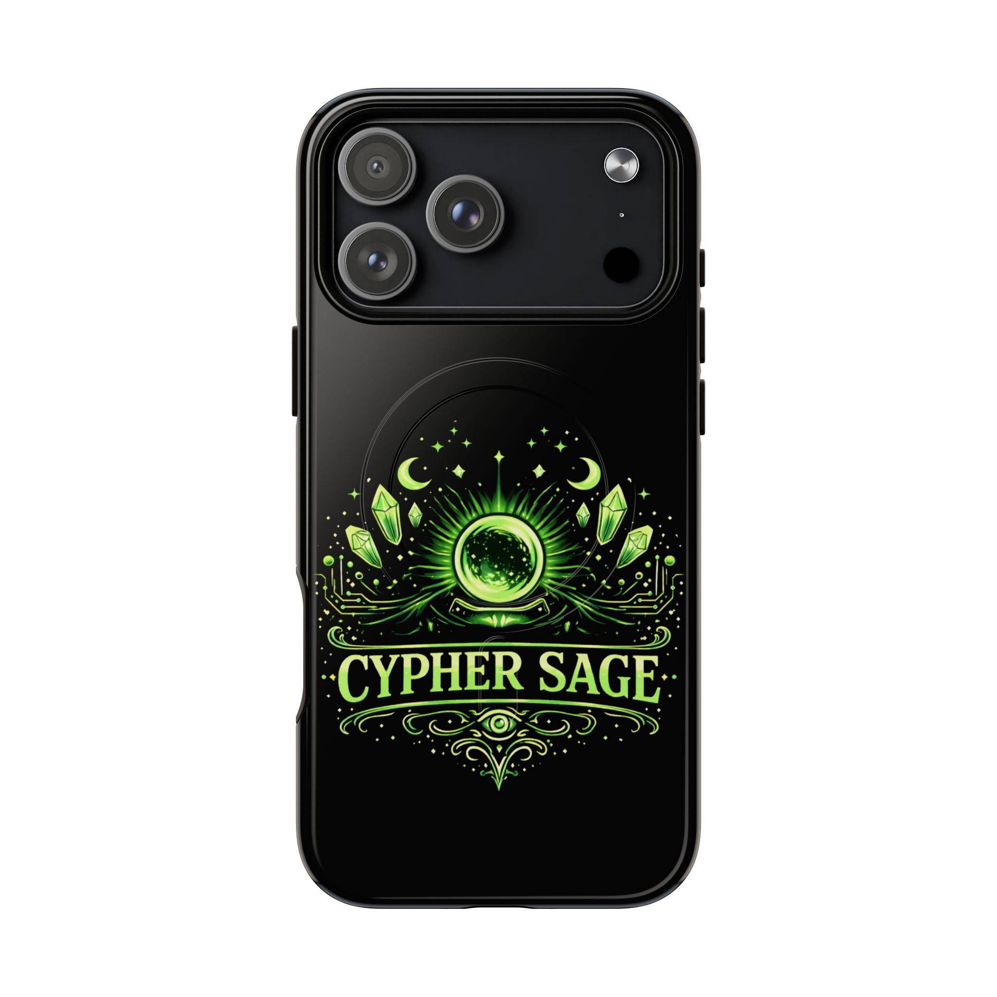 Cyberpunk Phone Case — "CYPHER SAGE" Tough Magnetic iPhone Case