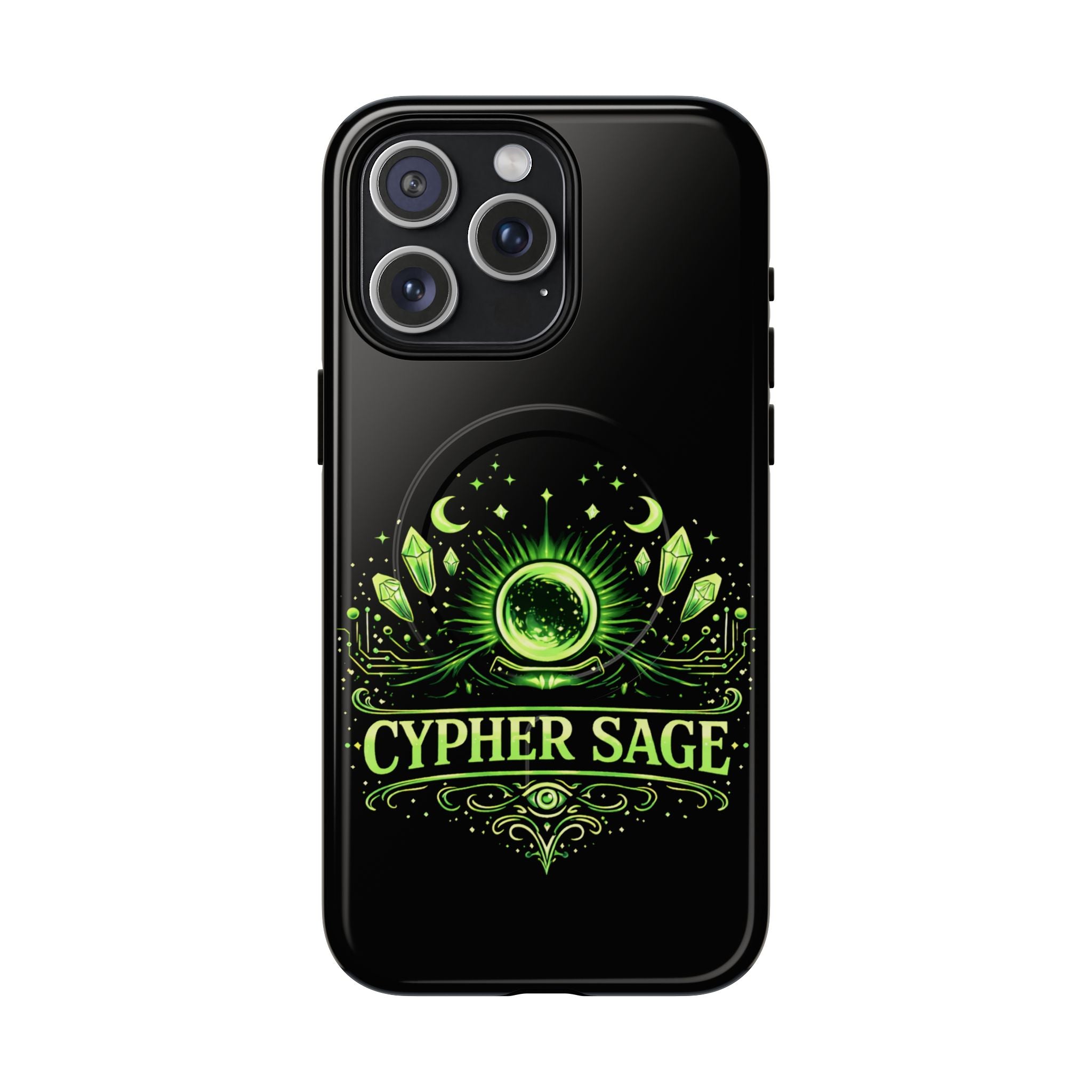 Cyberpunk Phone Case — "CYPHER SAGE" Tough Magnetic iPhone Case