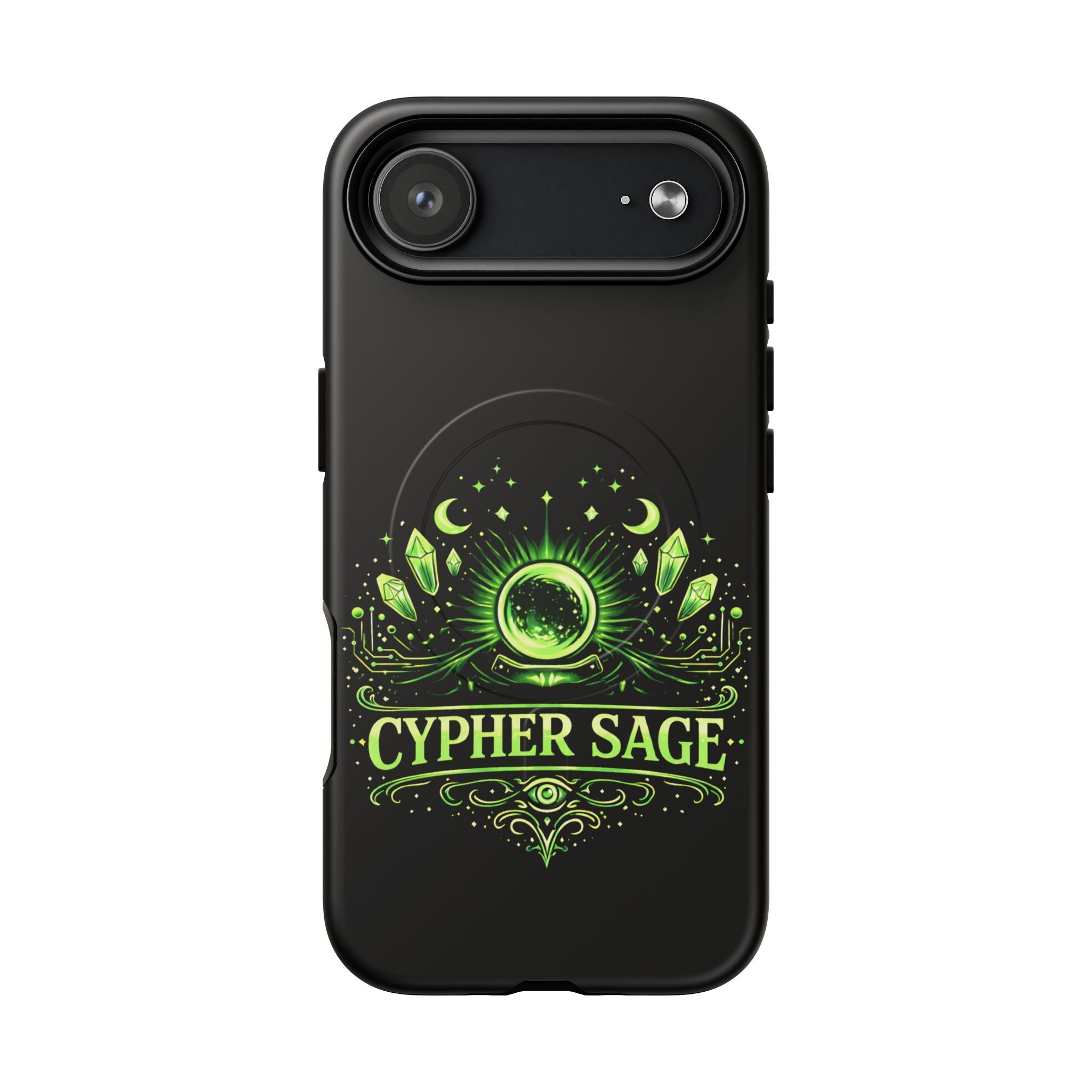 Cyberpunk Phone Case — "CYPHER SAGE" Tough Magnetic iPhone Case