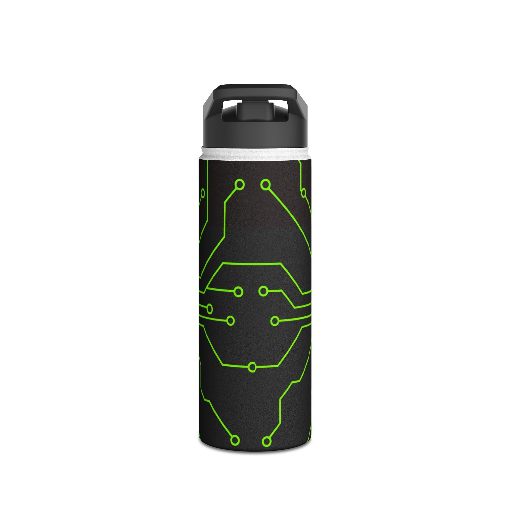 Cypher Sage - Circuitboard — Stainless Steel Water Bottle //for: Emotional Support