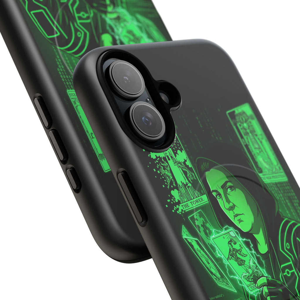 Cyberpunk Phone Case — "CYPHER SAGE" Tough Magnetic iPhone Case