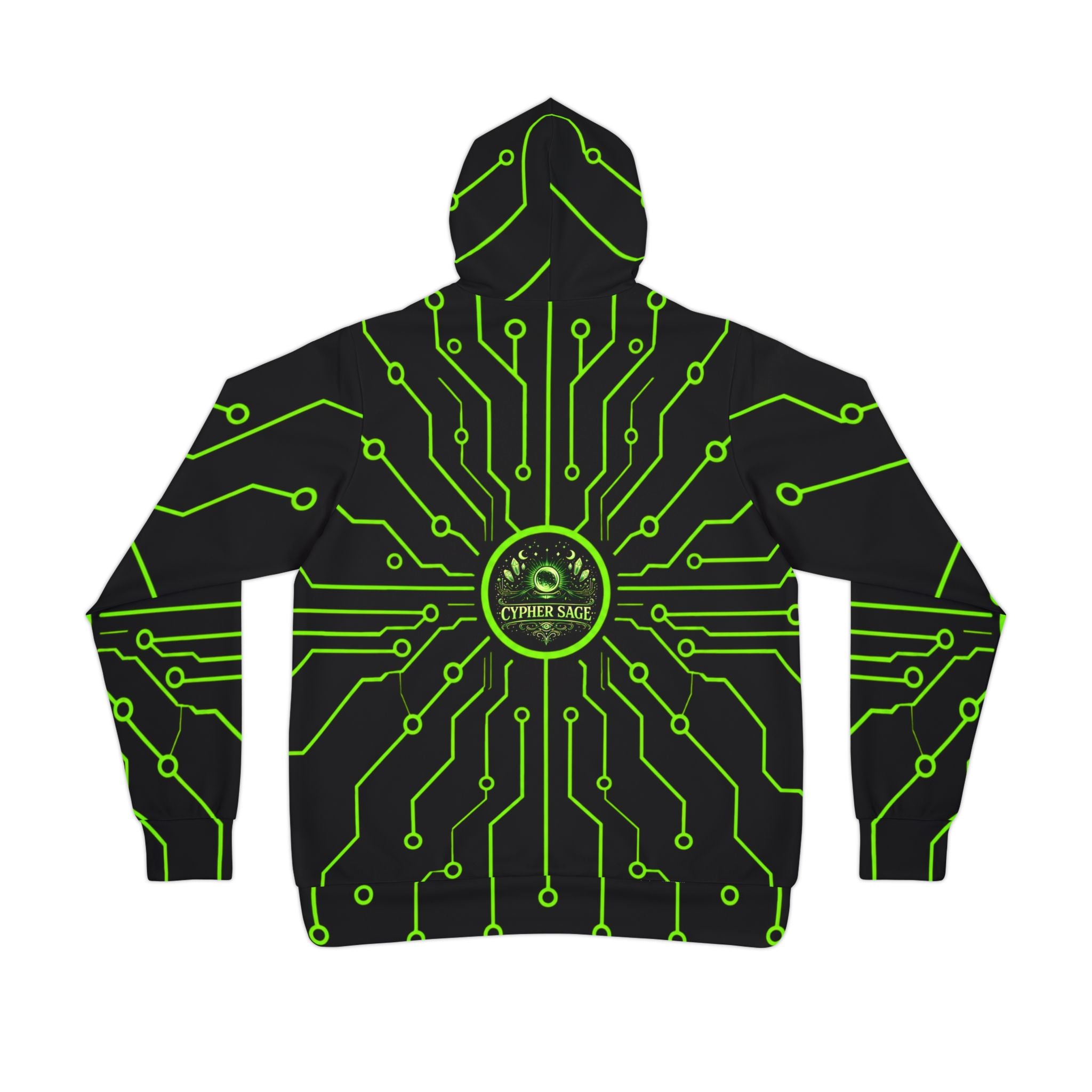 Cypher Sage - Circuitboard — All-Over Print Athletic Hoodie