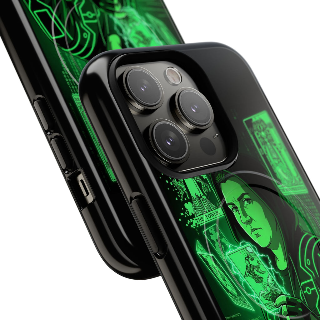 Cyberpunk Phone Case — "CYPHER SAGE" Tough Magnetic iPhone Case