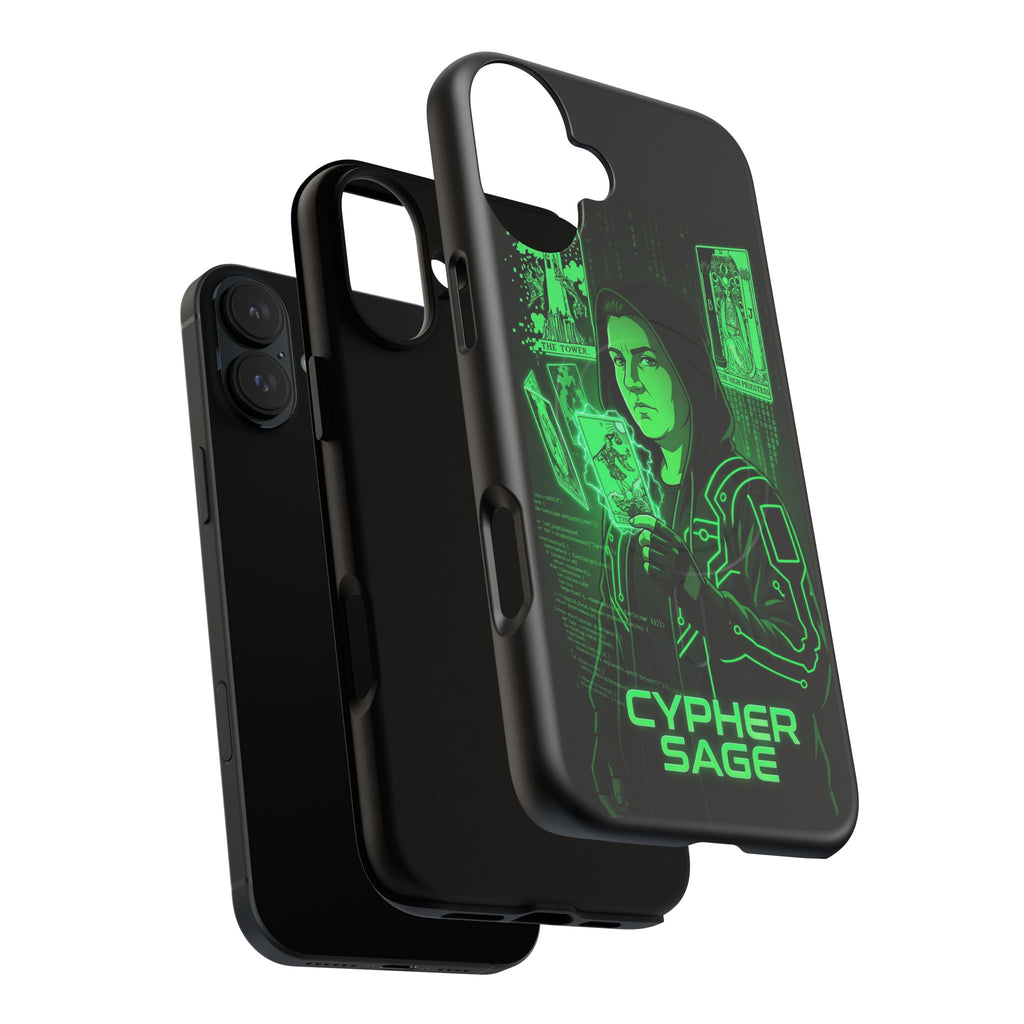 Cyberpunk Phone Case — "CYPHER SAGE" Tough Magnetic iPhone Case