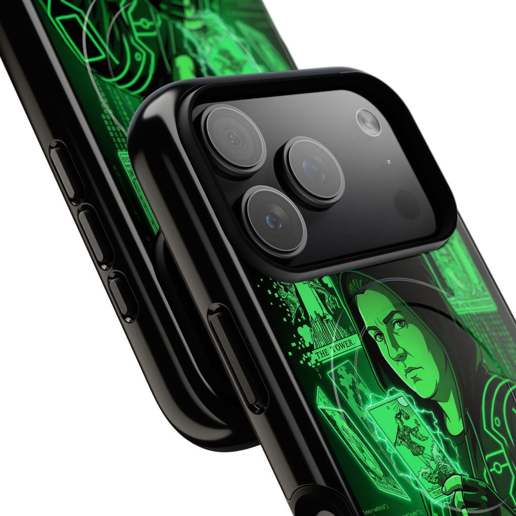 Cyberpunk Phone Case — "CYPHER SAGE" Tough Magnetic iPhone Case