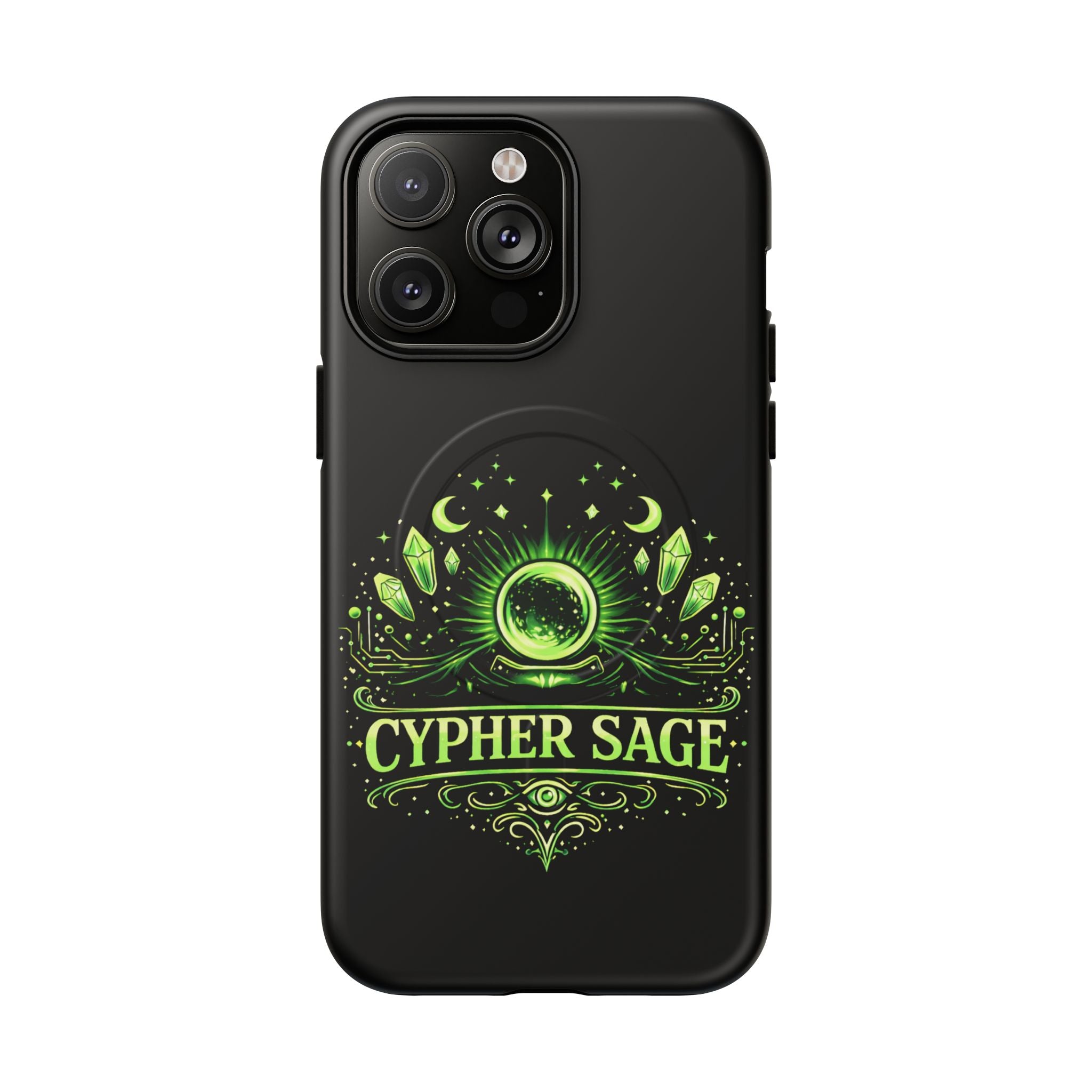 Cyberpunk Phone Case — "CYPHER SAGE" Tough Magnetic iPhone Case