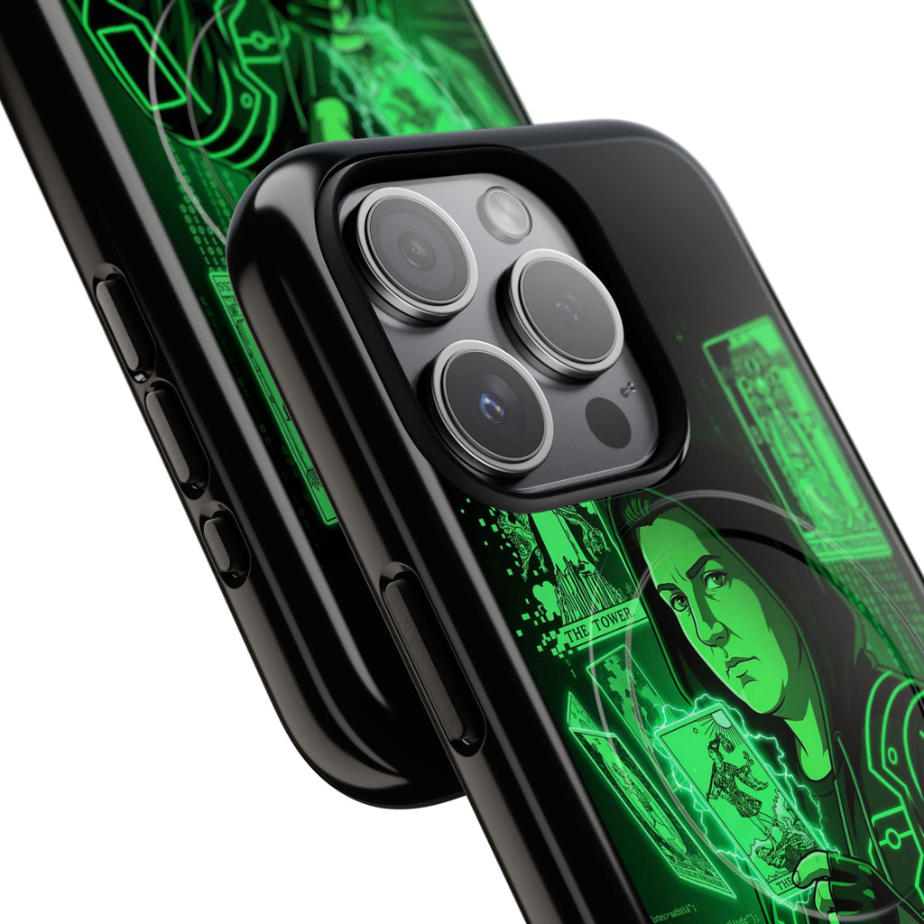Cyberpunk Phone Case — "CYPHER SAGE" Tough Magnetic iPhone Case