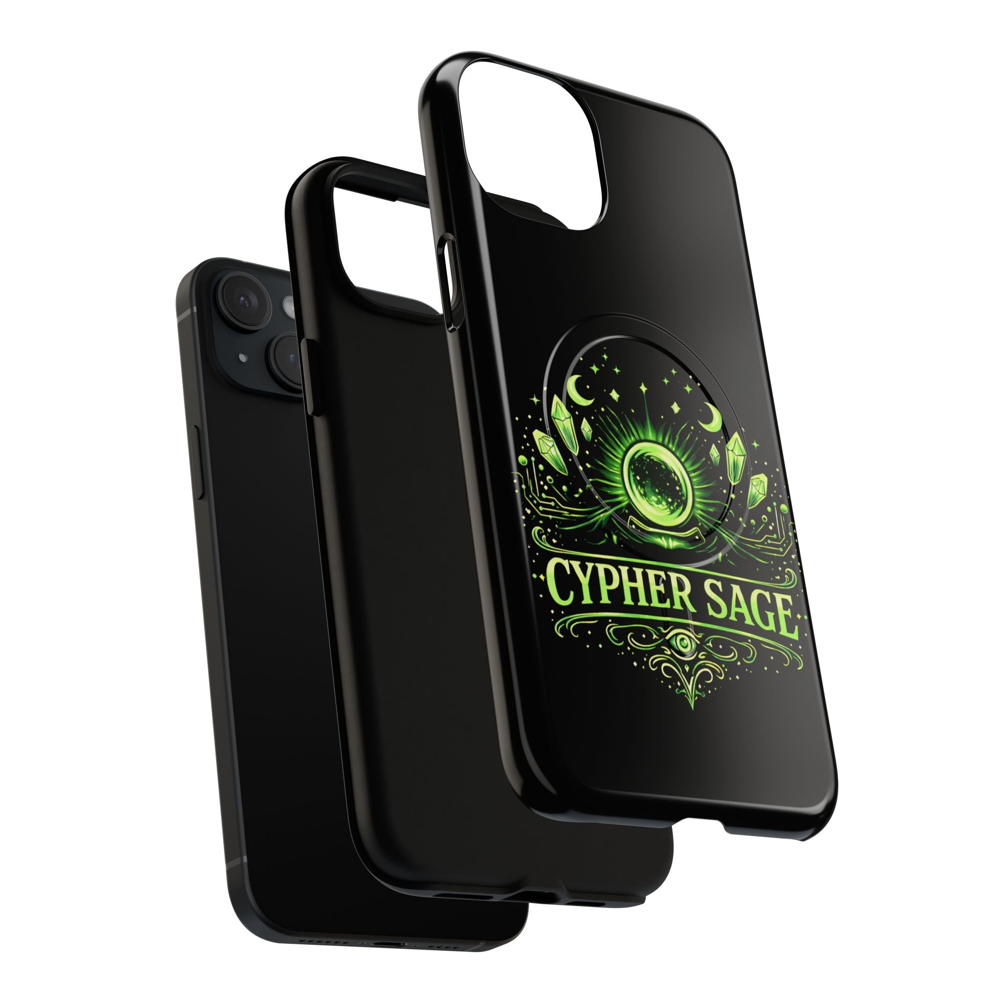 Cyberpunk Phone Case — "CYPHER SAGE" Tough Magnetic iPhone Case