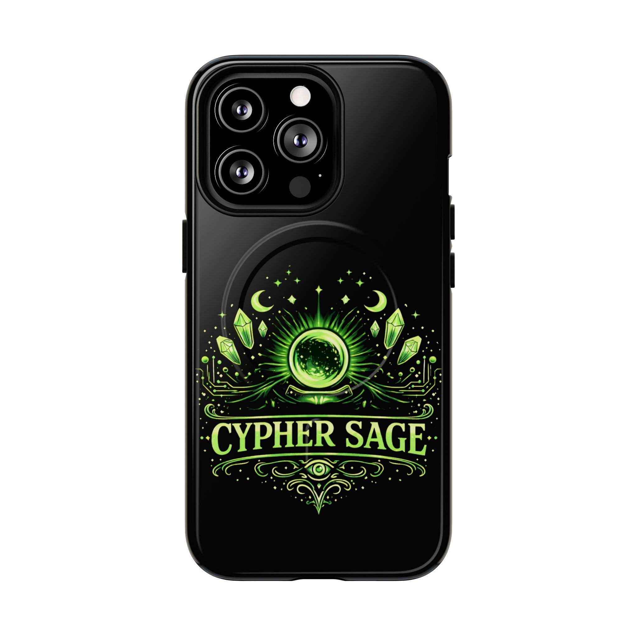 Cyberpunk Phone Case — "CYPHER SAGE" Tough Magnetic iPhone Case