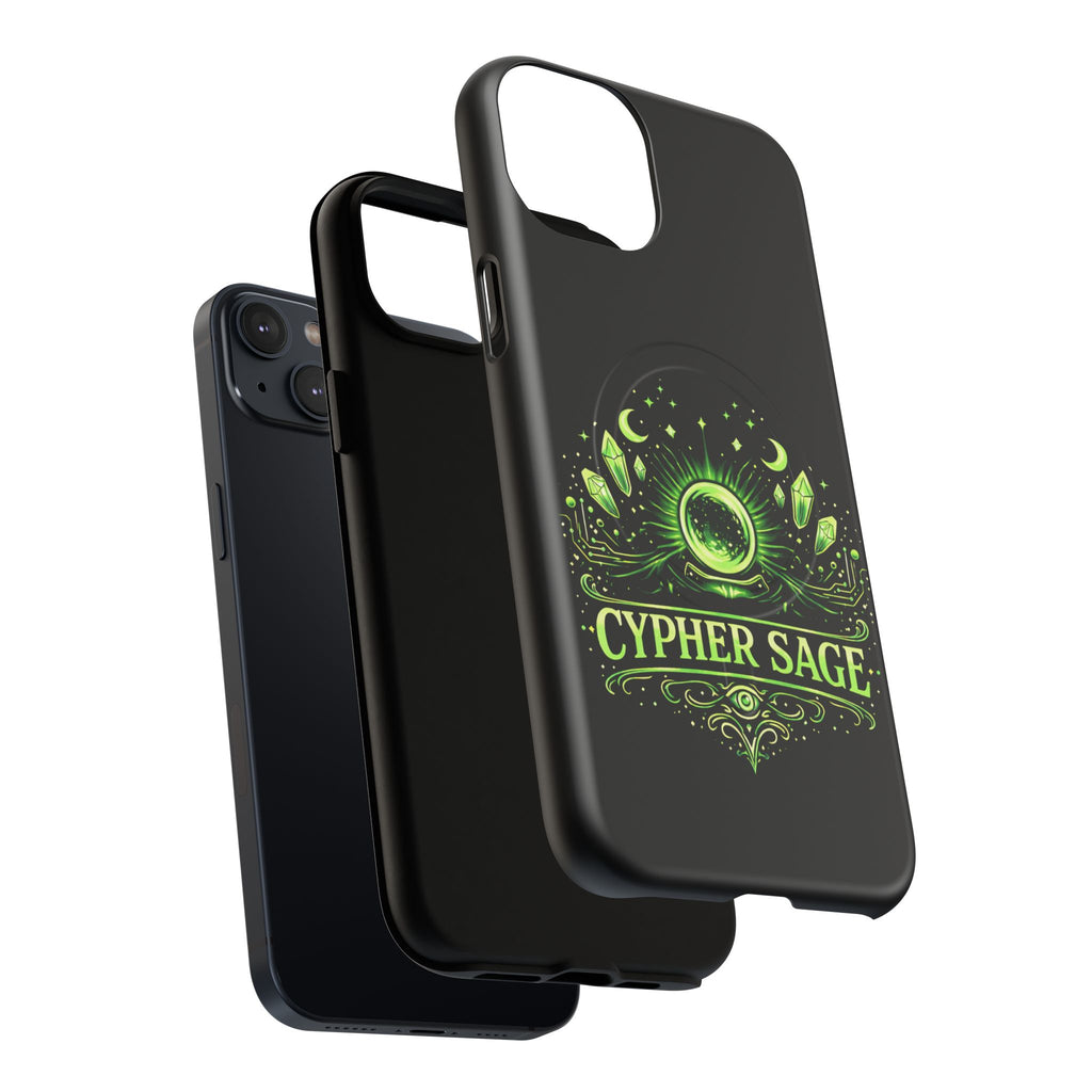 Cyberpunk Phone Case — "CYPHER SAGE" Tough Magnetic iPhone Case
