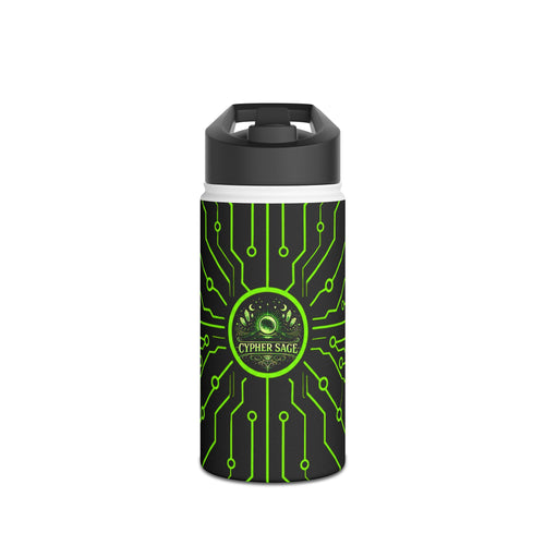 Cypher Sage - Circuitboard — Stainless Steel Water Bottle //for: Emotional Support