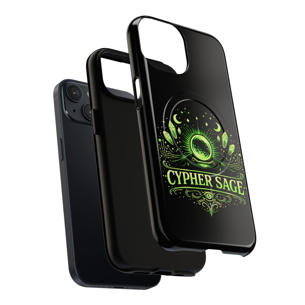 Cyberpunk Phone Case — "CYPHER SAGE" Tough Magnetic iPhone Case