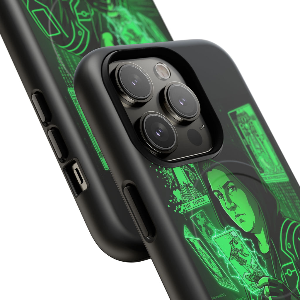 Cyberpunk Phone Case — "CYPHER SAGE" Tough Magnetic iPhone Case