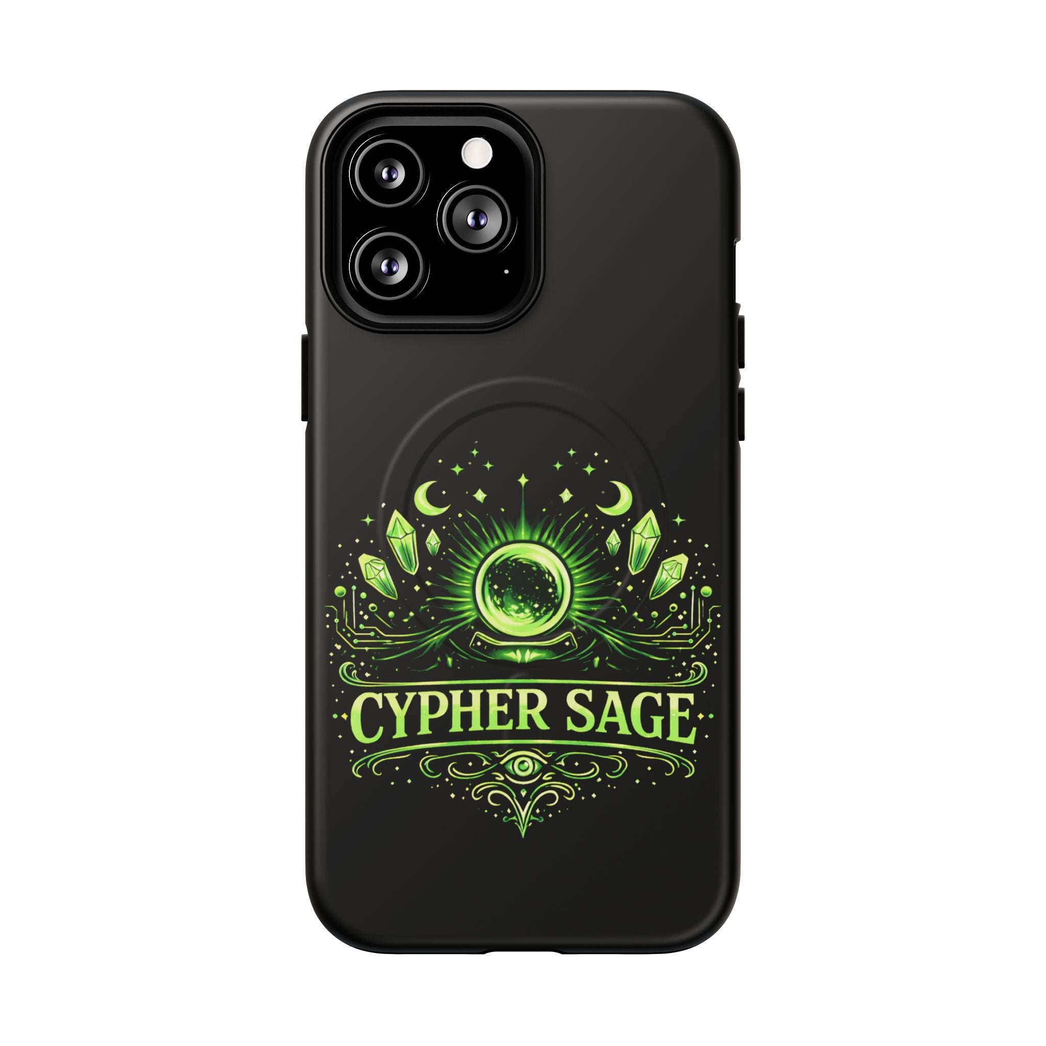 Cyberpunk Phone Case — "CYPHER SAGE" Tough Magnetic iPhone Case