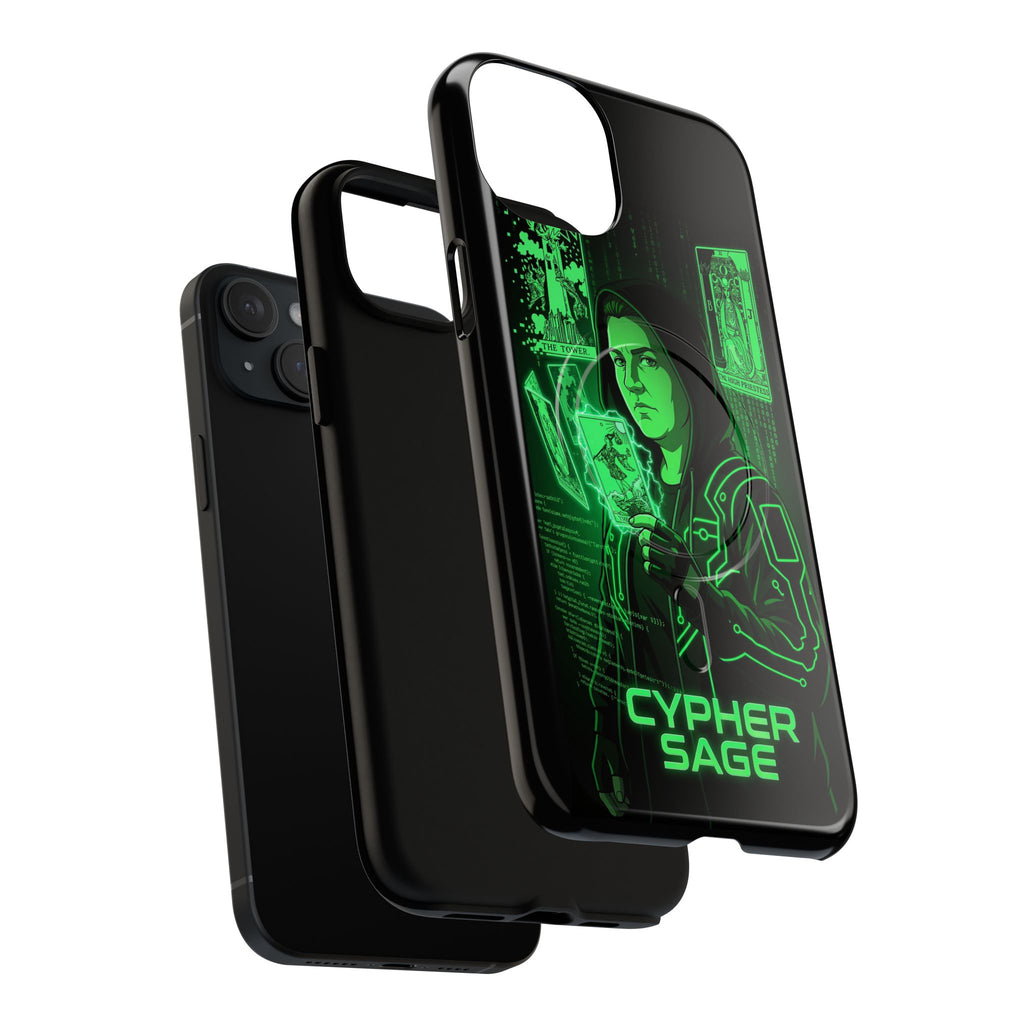 Cyberpunk Phone Case — "CYPHER SAGE" Tough Magnetic iPhone Case