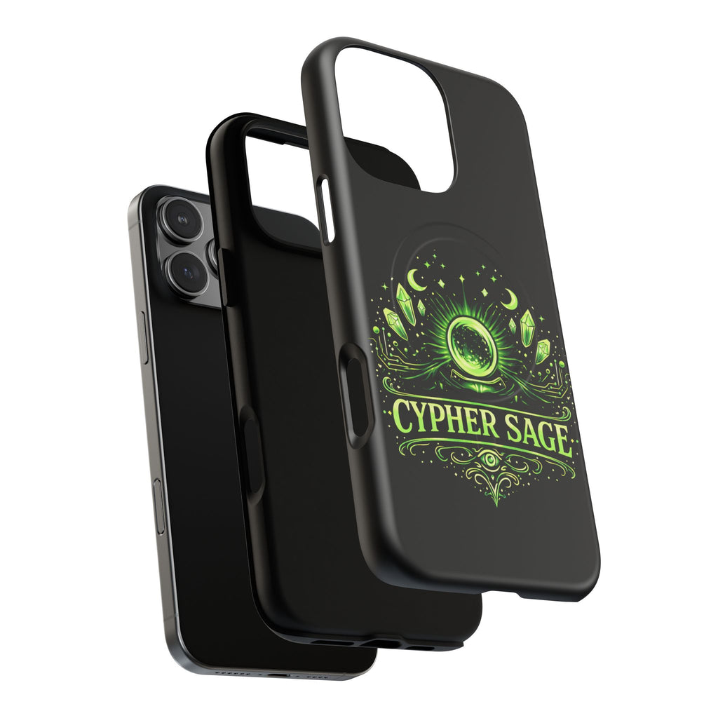 Cyberpunk Phone Case — "CYPHER SAGE" Tough Magnetic iPhone Case