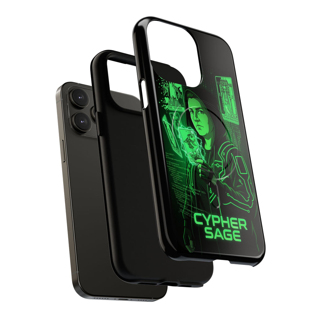 Cyberpunk Phone Case — "CYPHER SAGE" Tough Magnetic iPhone Case